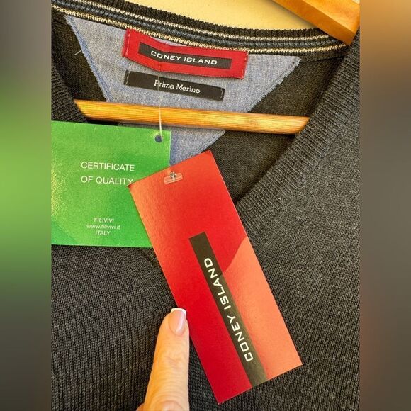 Coney Island Classic Knit Sweater Grey XL - Picture 5 of 6